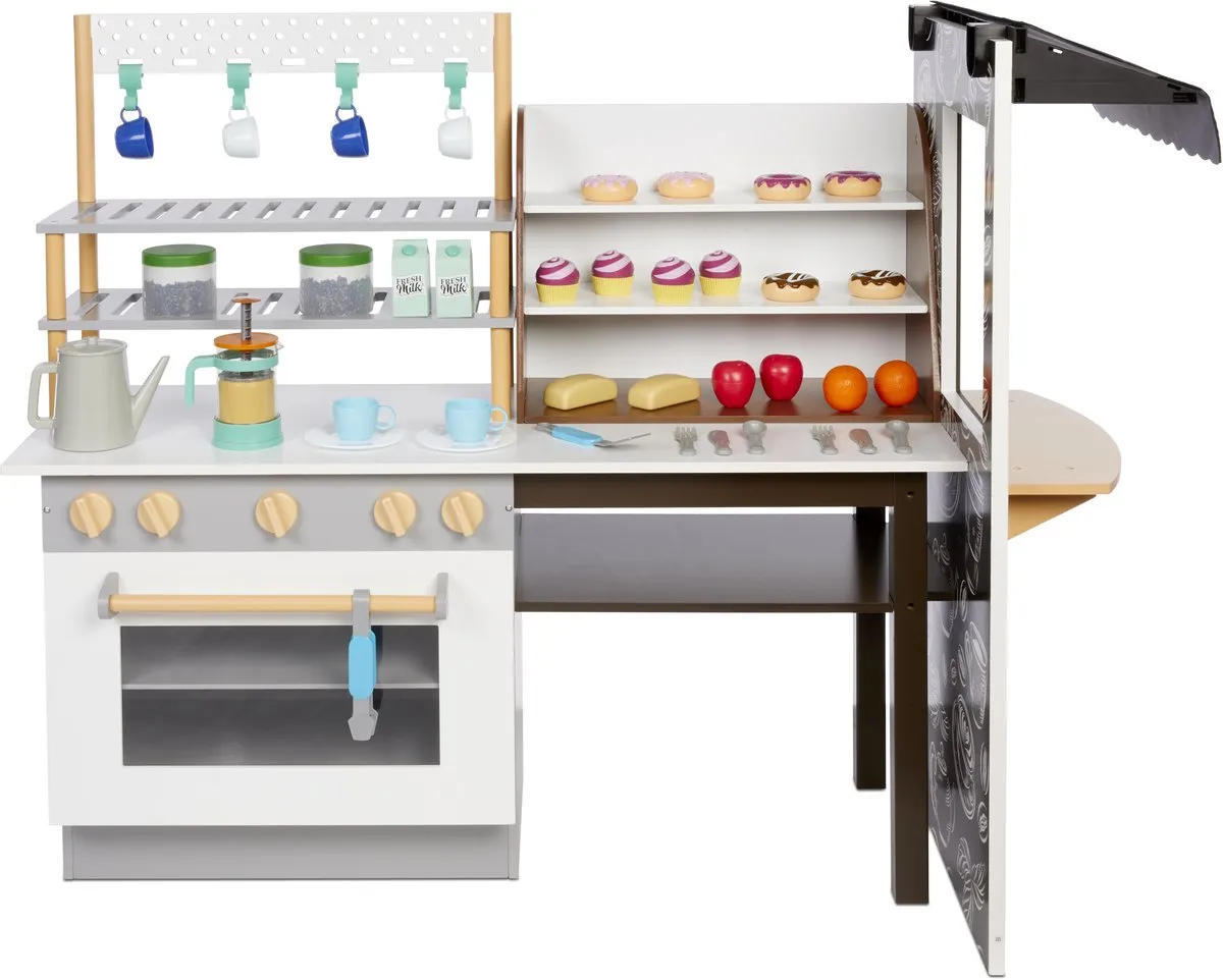 Little Tikes Wood Café Speelkeuken 657962EUC - Wit/Zwart