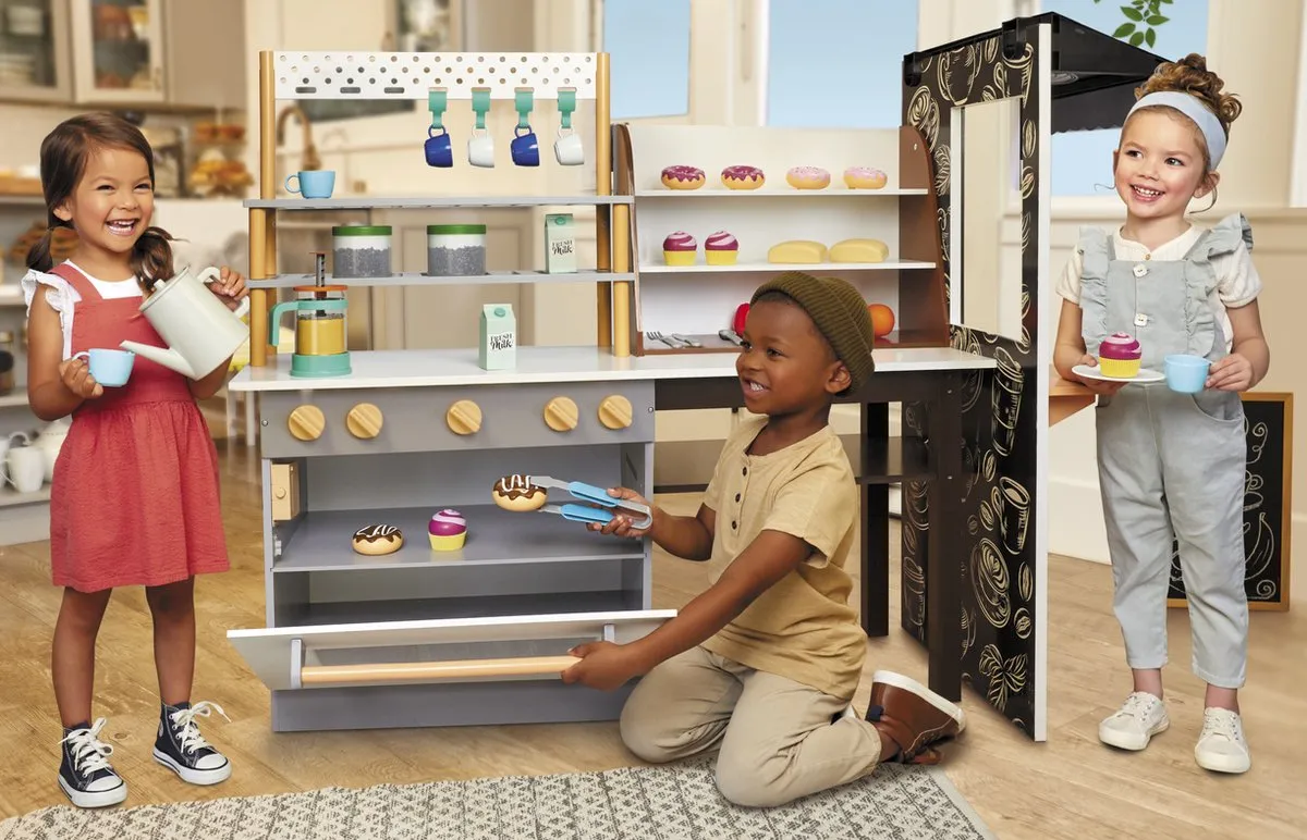 Little Tikes Wood Café Speelkeuken 657962EUC - Wit/Zwart