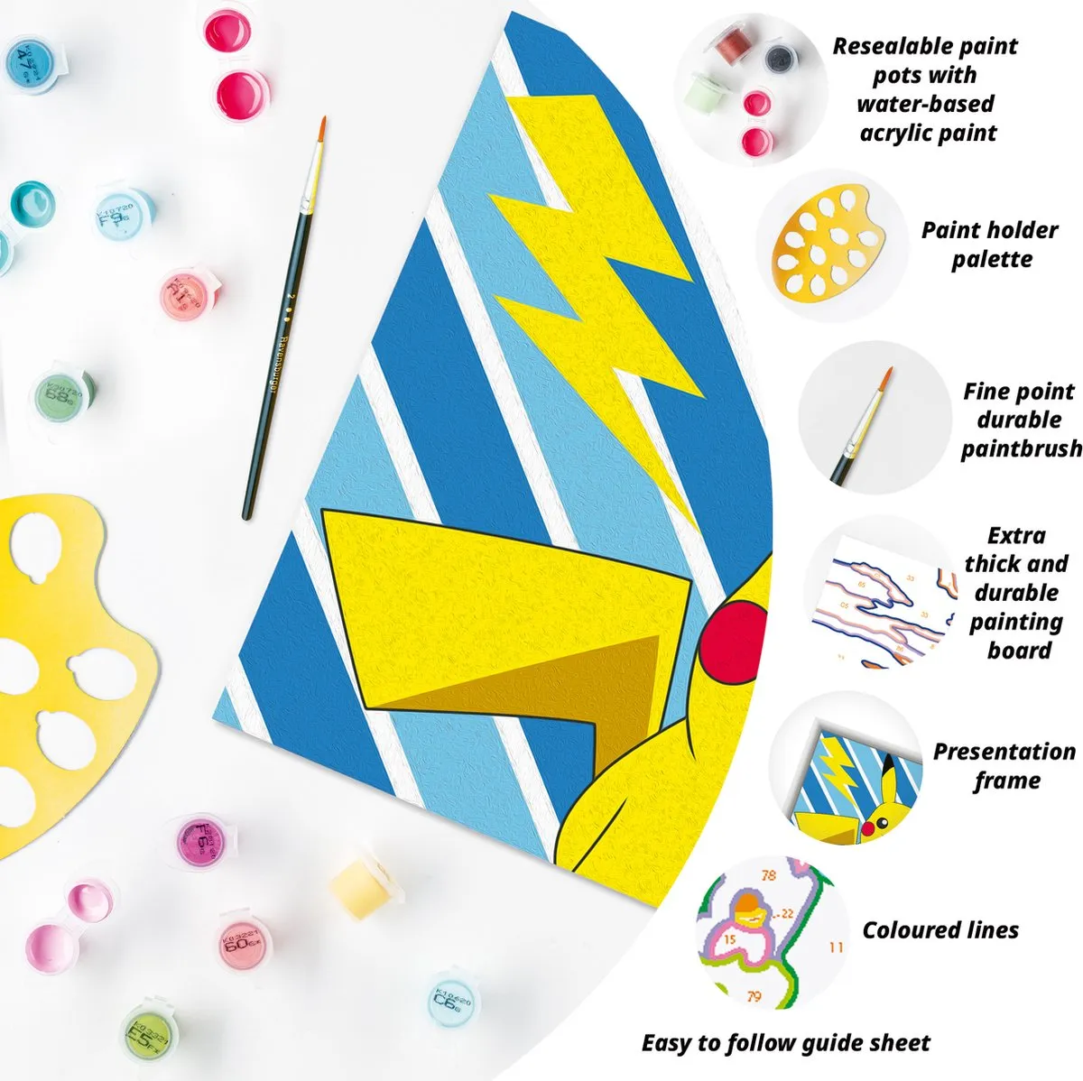Ravensburger CreArt Pikachu Schilderen op Nummer - Multicolor