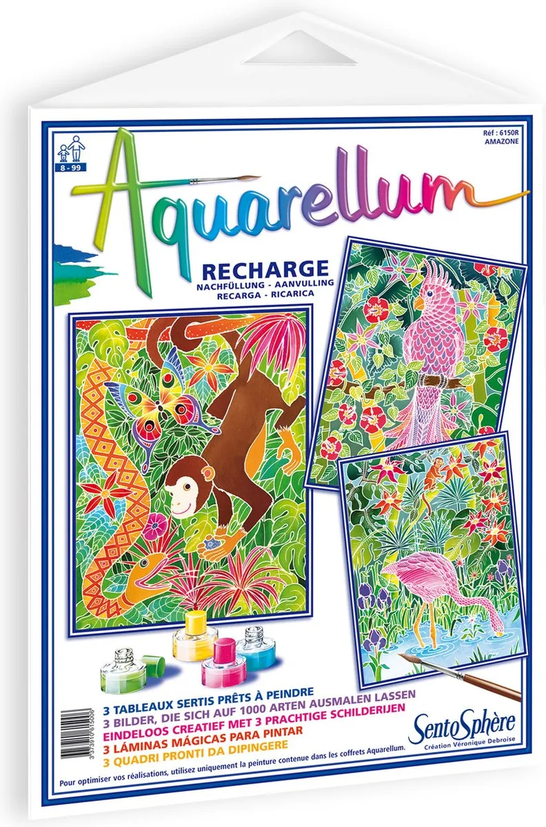Asmodee Aquarellum Navulling Amazone - 3 Stuks