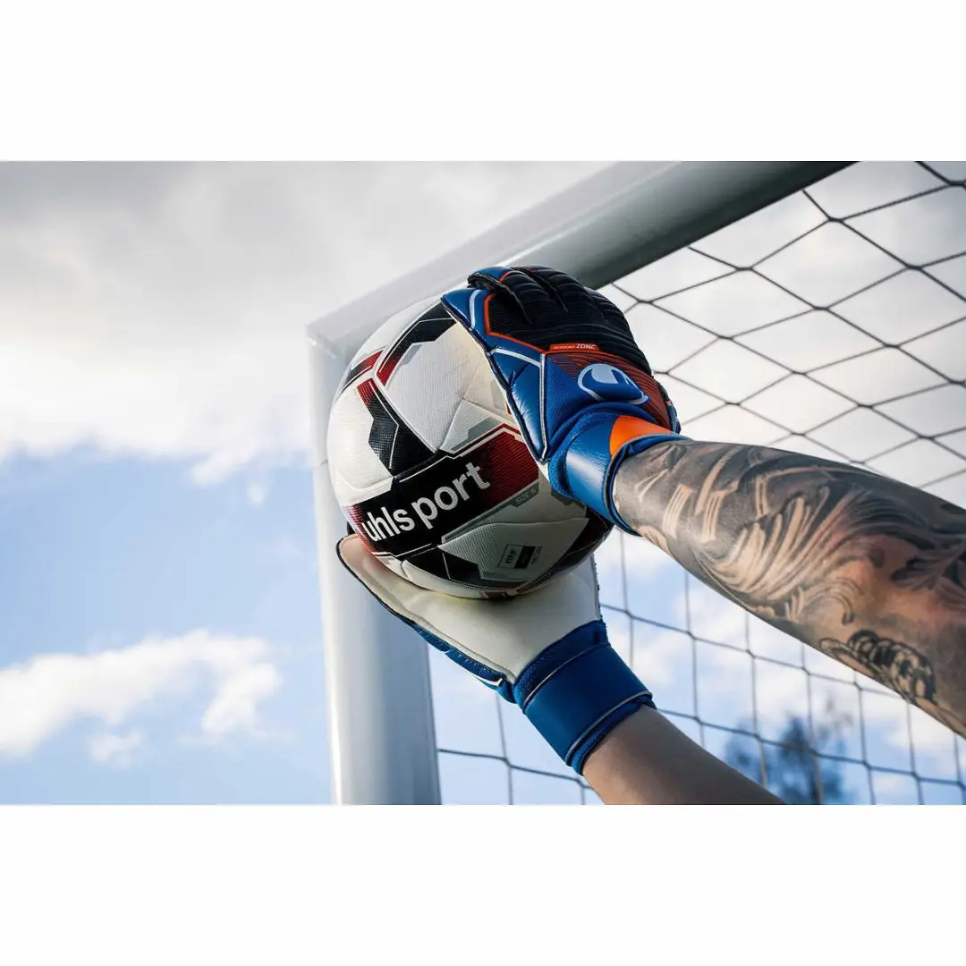 Uhlsport Soft Pro Keepershandschoenen 9,5 - Royal/Fluo Oranje/Wit - afbeelding 4 van 6
