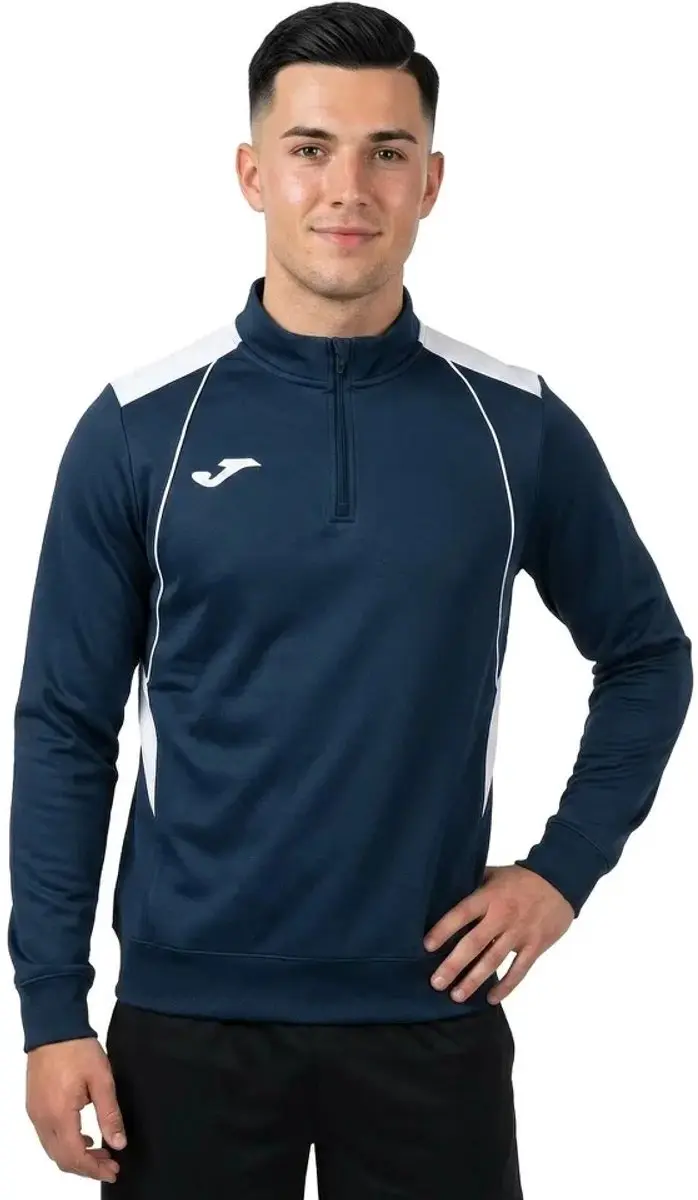 Joma Championship Vii Sweatshirt Met Halve Rits Blauw L Man