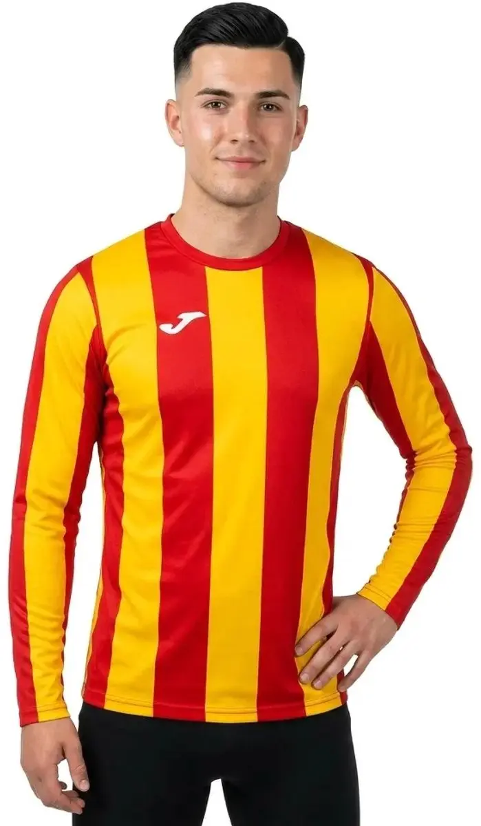 Joma Inter Classic T-shirt Lange Mouwen - L - Geel/Rood