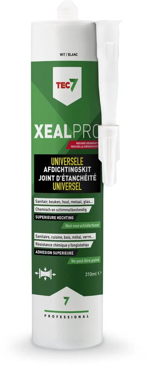 Xealpro Tec 7 wit Ral 9003 in koker 310 ml