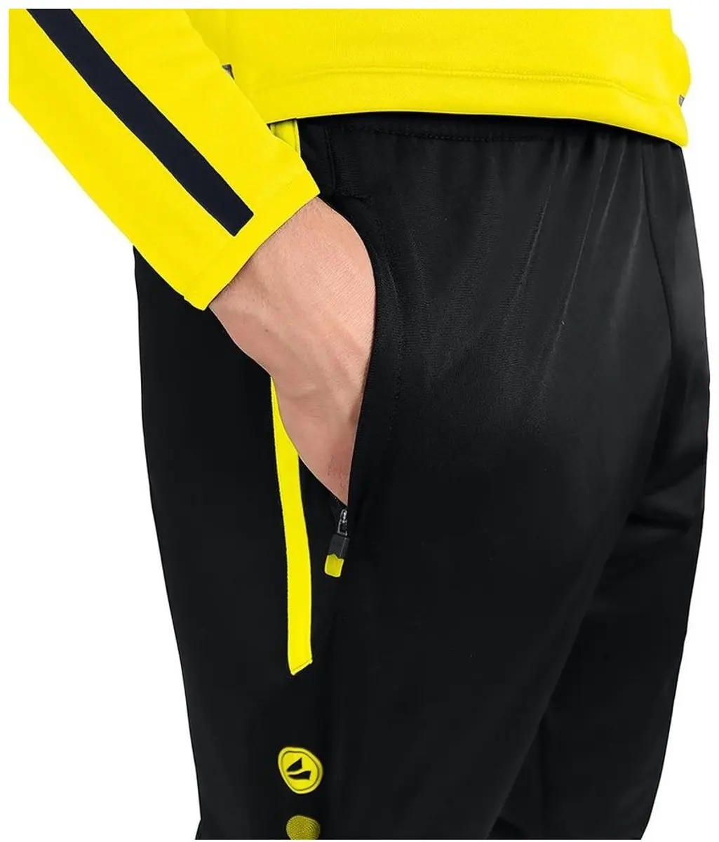 Jako Competition 2.0 Polyesterbroek Heren - Fluogeel/Zwart S