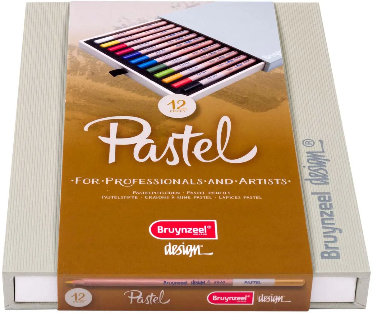 BRUYNZEEL Design Pastelpotloodbox - 12 Kleuren