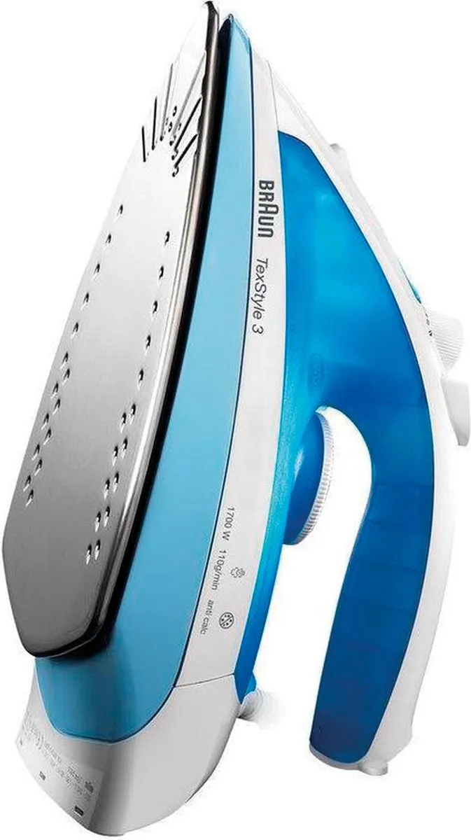 Braun TexStyle 3 SI 3053 BL Stoomstrijkijzer - 2400W - Blauw - afbeelding 2 van 6