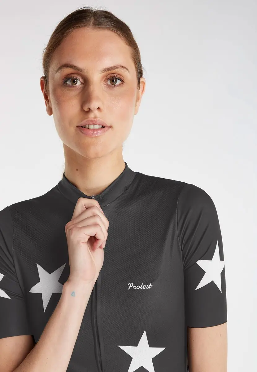 Protest Prtcedar Fietsshirt Dames - Korte mouwen XL - Reflecterend - True Black