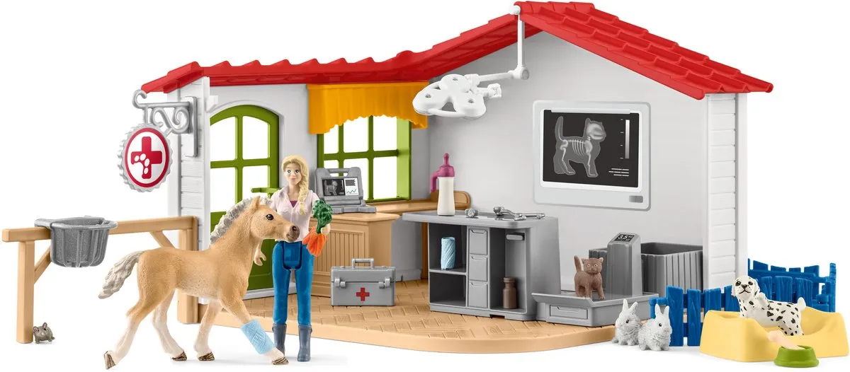Schleich Farm World Dierenarts Praktijk Speelfiguurenset 42502 - 27-delig