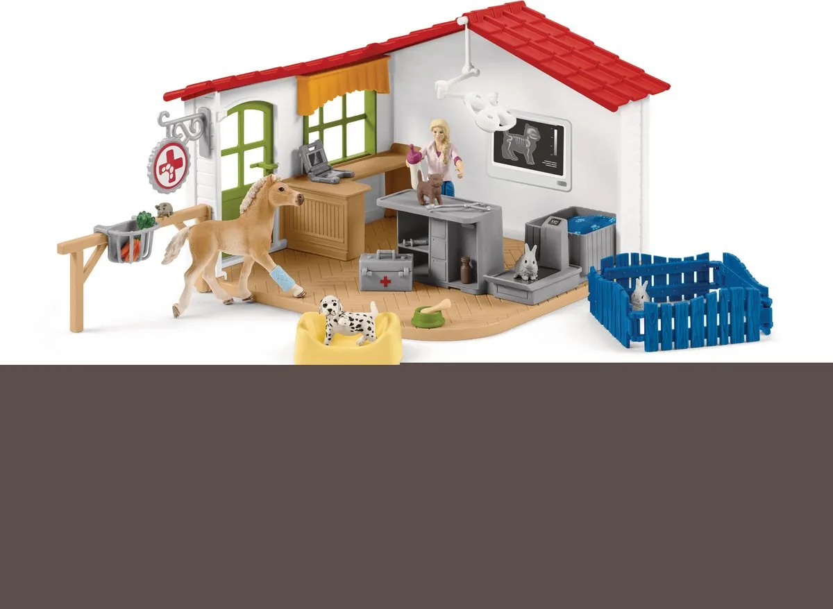Schleich Farm World Dierenarts Praktijk Speelfiguurenset 42502 - 27-delig