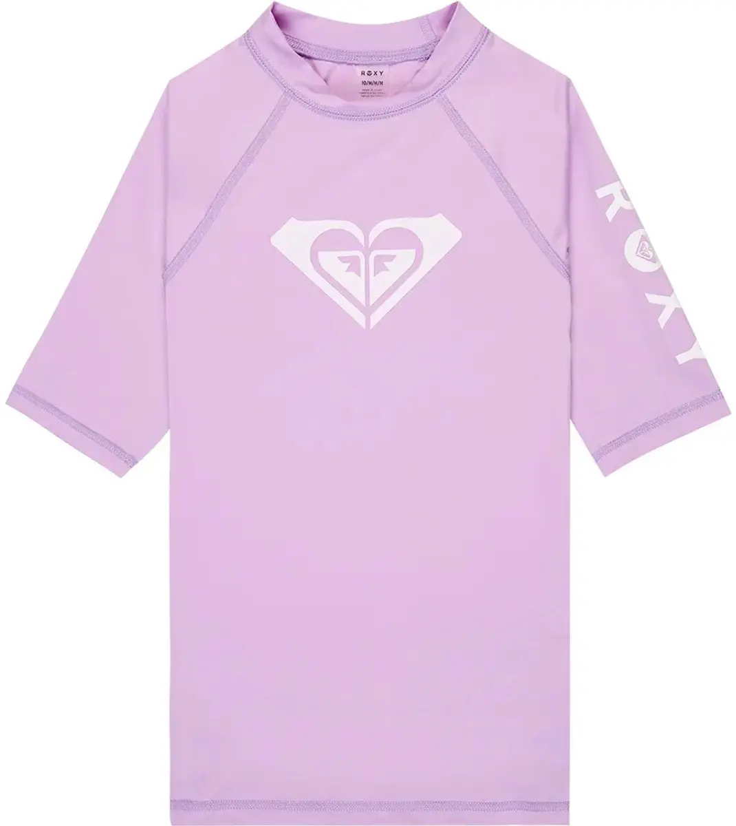 Roxy Ergwr03491 Whole Hearted Korte Mouw Rash Guard Paars 16 Years Meisje