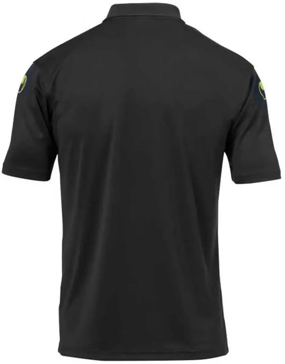 Uhlsport Score Polo Shirt M - Zwart-Fluo Groen - afbeelding 3 van 6