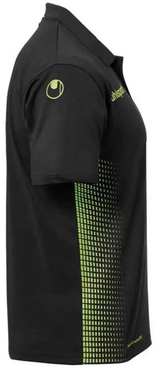 Uhlsport Score Polo Shirt M - Zwart-Fluo Groen - afbeelding 4 van 6