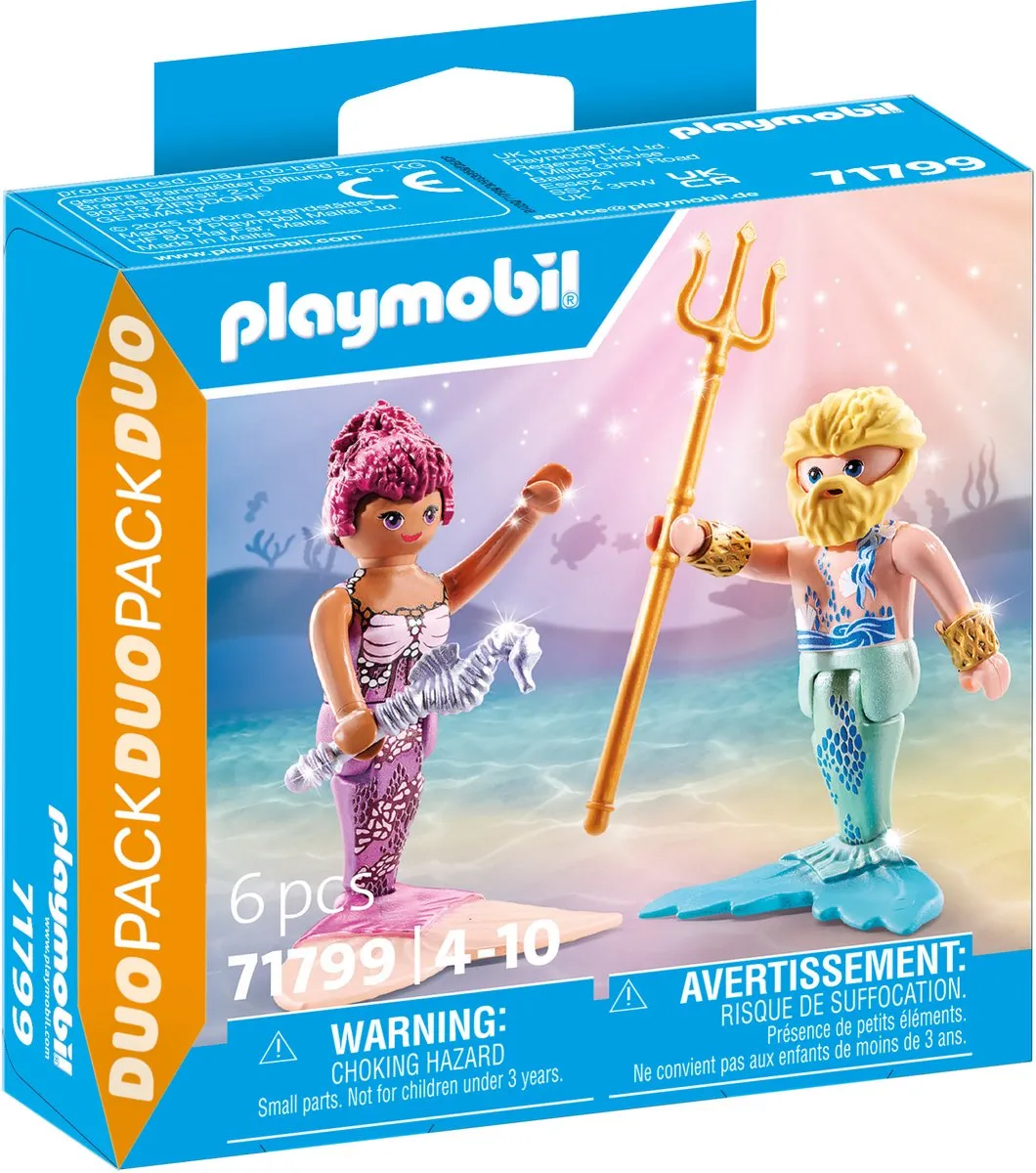 Playmobil Zeemeermin & Triton DuoPack 71799 - Multicolor