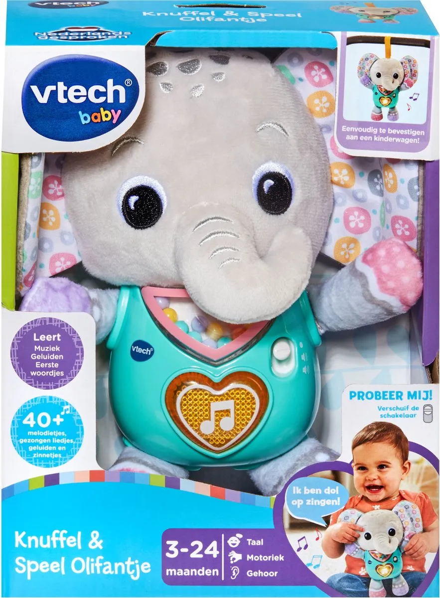VTech Knuffel Olifantje Interactief Speelgoed - Multicolor