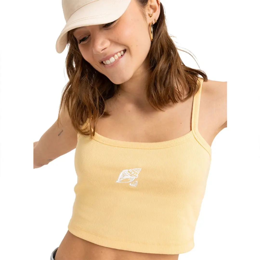 Roxy Summer Soul Cami Mouwloos T-shirt Geel L Vrouw