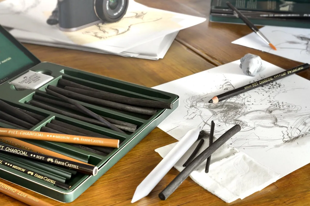 Faber-Castell Pitt Monochrome Houtskool Potlood FC-112993 - Zwart