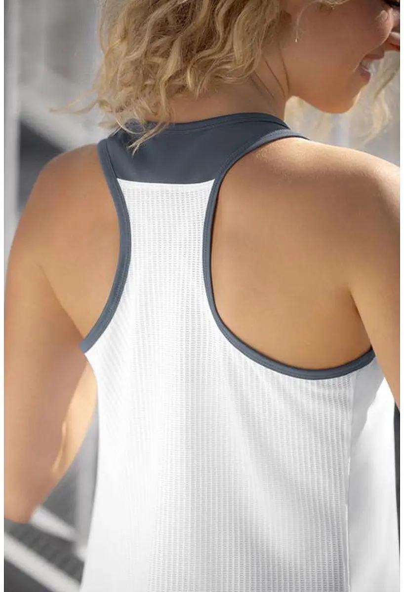 Erima Change Tanktop Dames - 36 - Wit/Slate Grey/Zwart