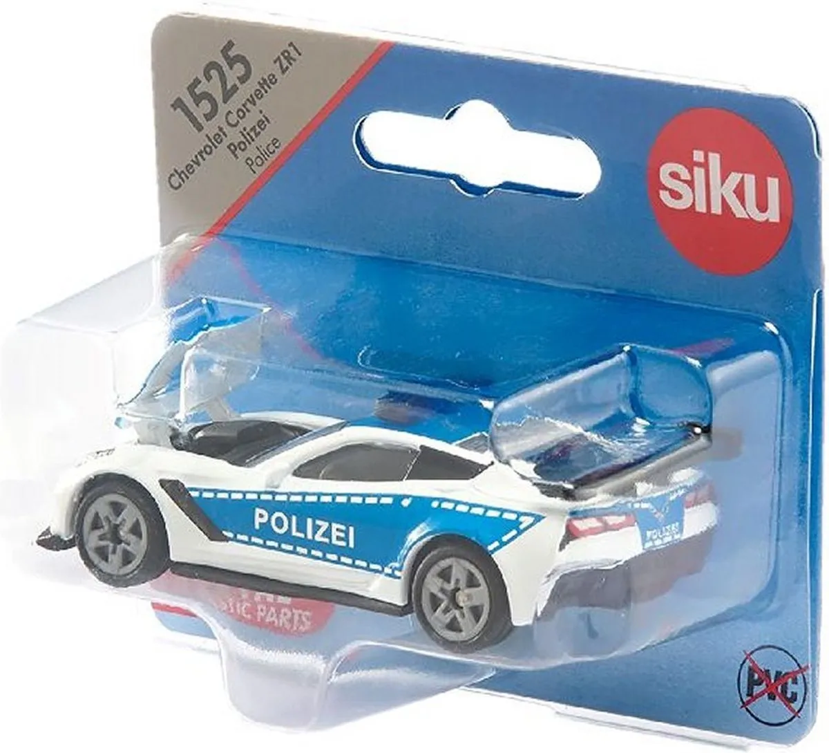 SIKU Chevrolet Corvette ZR1 Politiewagen 1525 - Meerdere kleuren - afbeelding 6 van 6