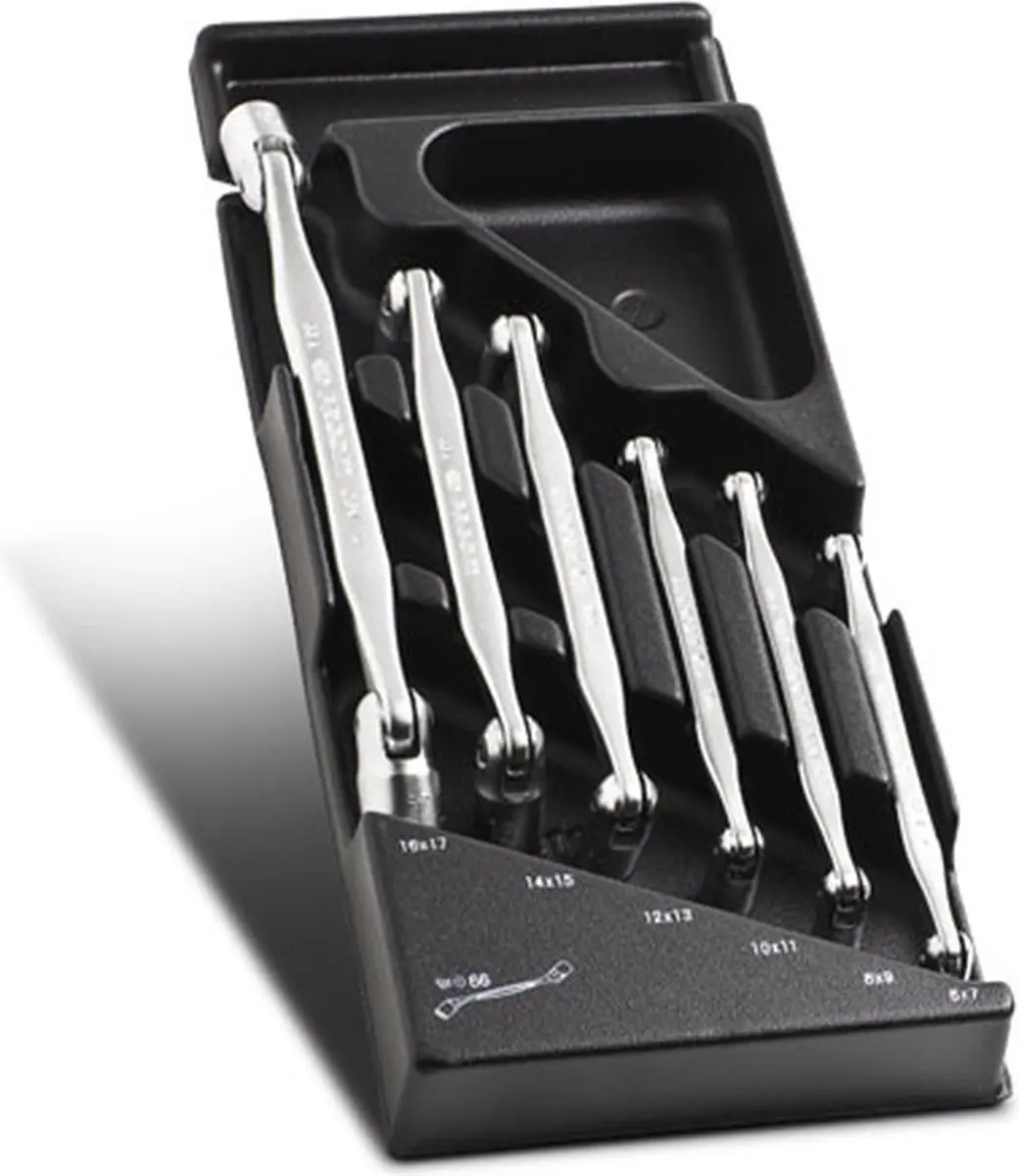 Facom Module met 6 scharnierende dopsleutels van 6 tot 17 mm