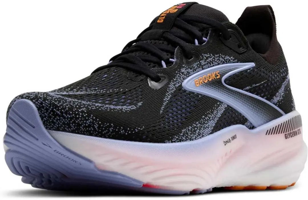 Brooks Glycerin GTS 22 Dames - Hardloopschoenen 38 - Black/Blue Heron/Orange