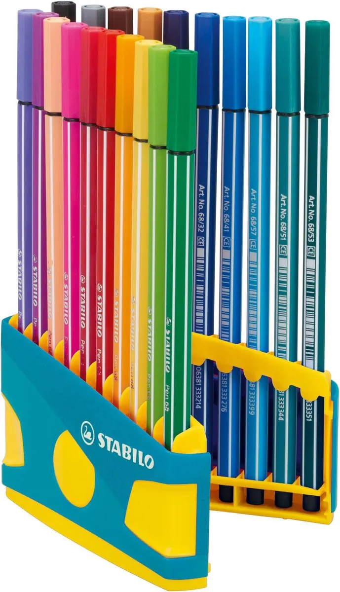 STABILO pen 68 ColorParade Turquoise - Meerkleurig