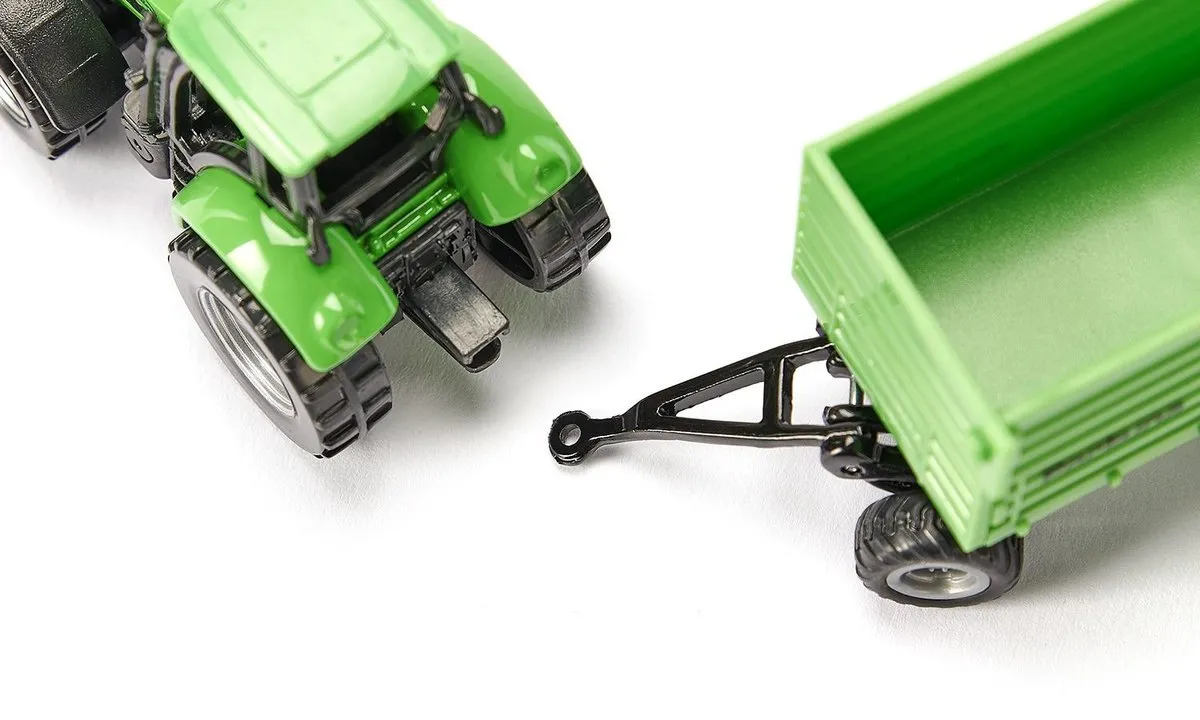 SIKU 1606 DEUTZ-Fahr Trekker met Fortuna Aanhanger - Groen