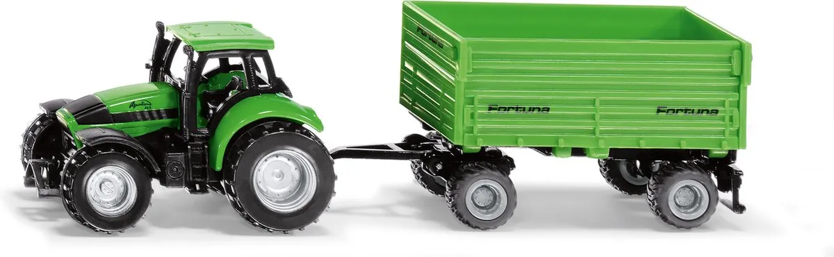 SIKU 1606 DEUTZ-Fahr Trekker met Fortuna Aanhanger