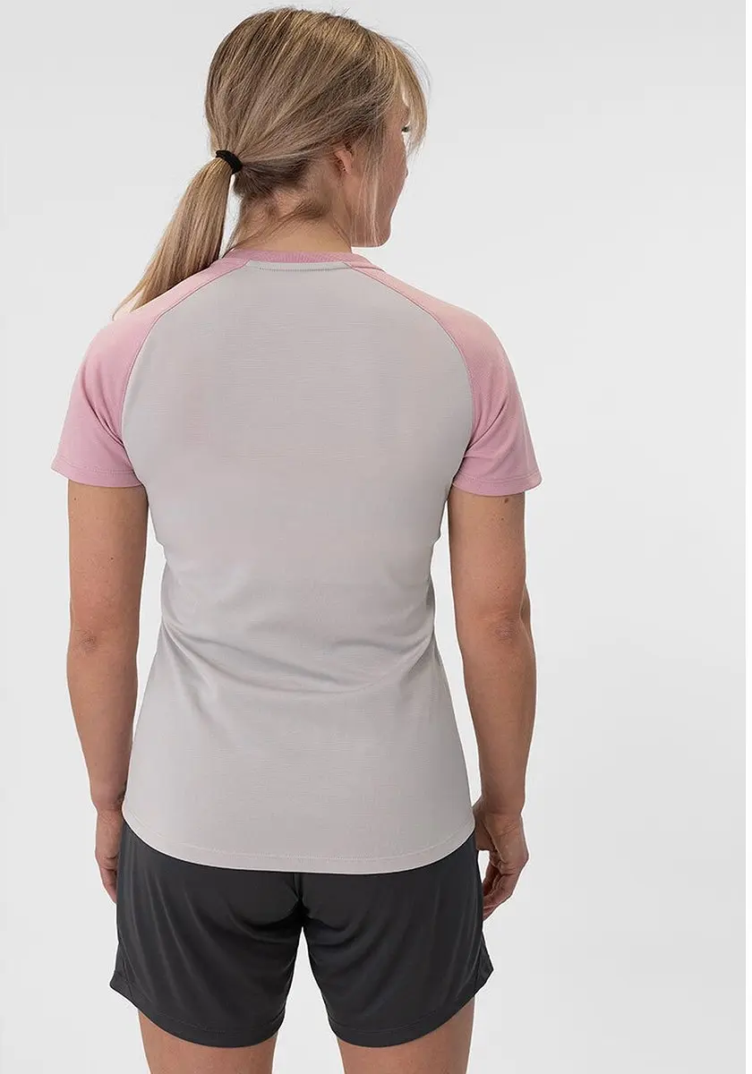 Jako Iconic T-Shirt Dames - Zachtgrijs/Rose - Maat 36