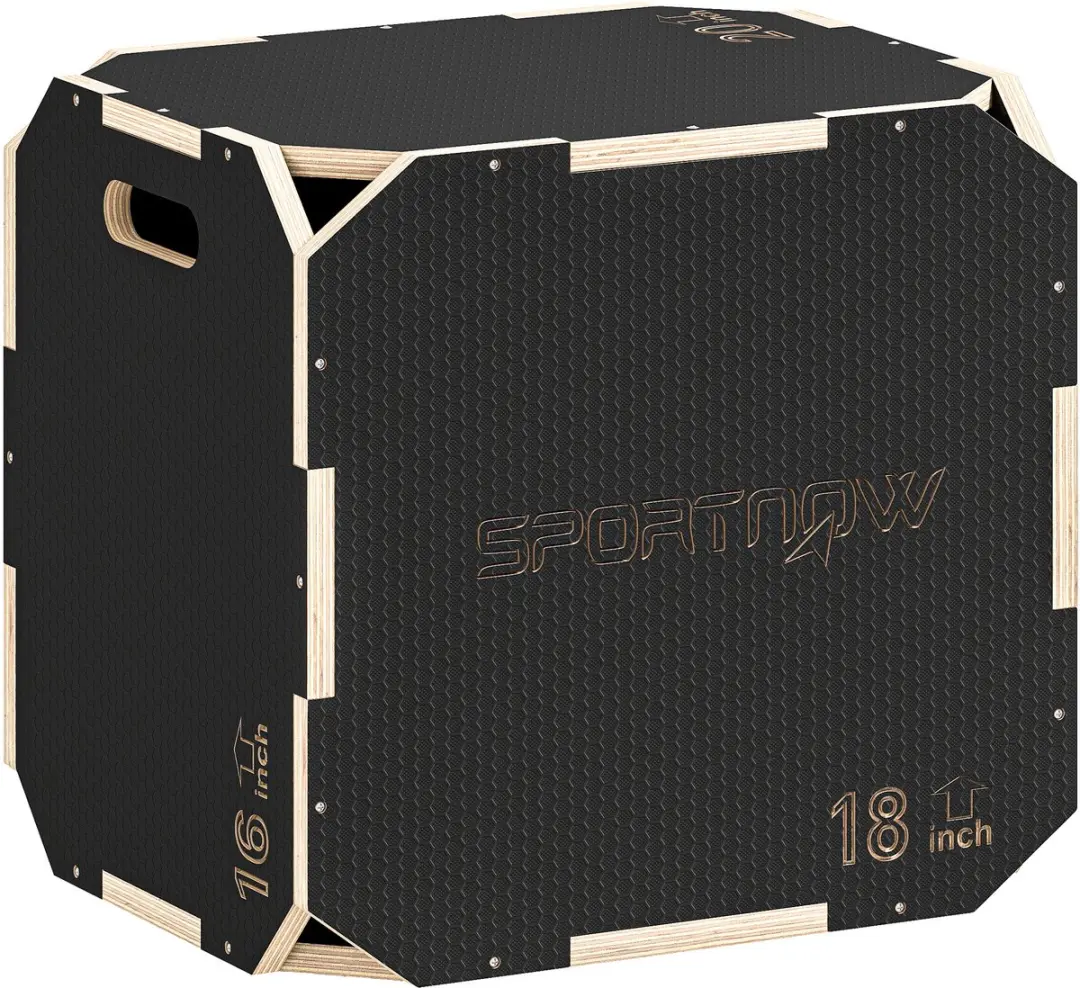 SPORTNOW Springbox Meerlagenplaat 51L x 48B x 41H cm Zwart