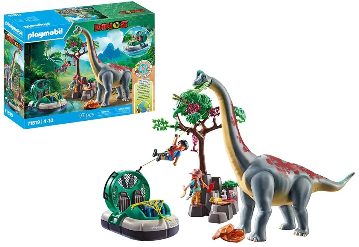 Playmobil Dinos Brachiosaurus met Hovercraft 71819 - Multicolor