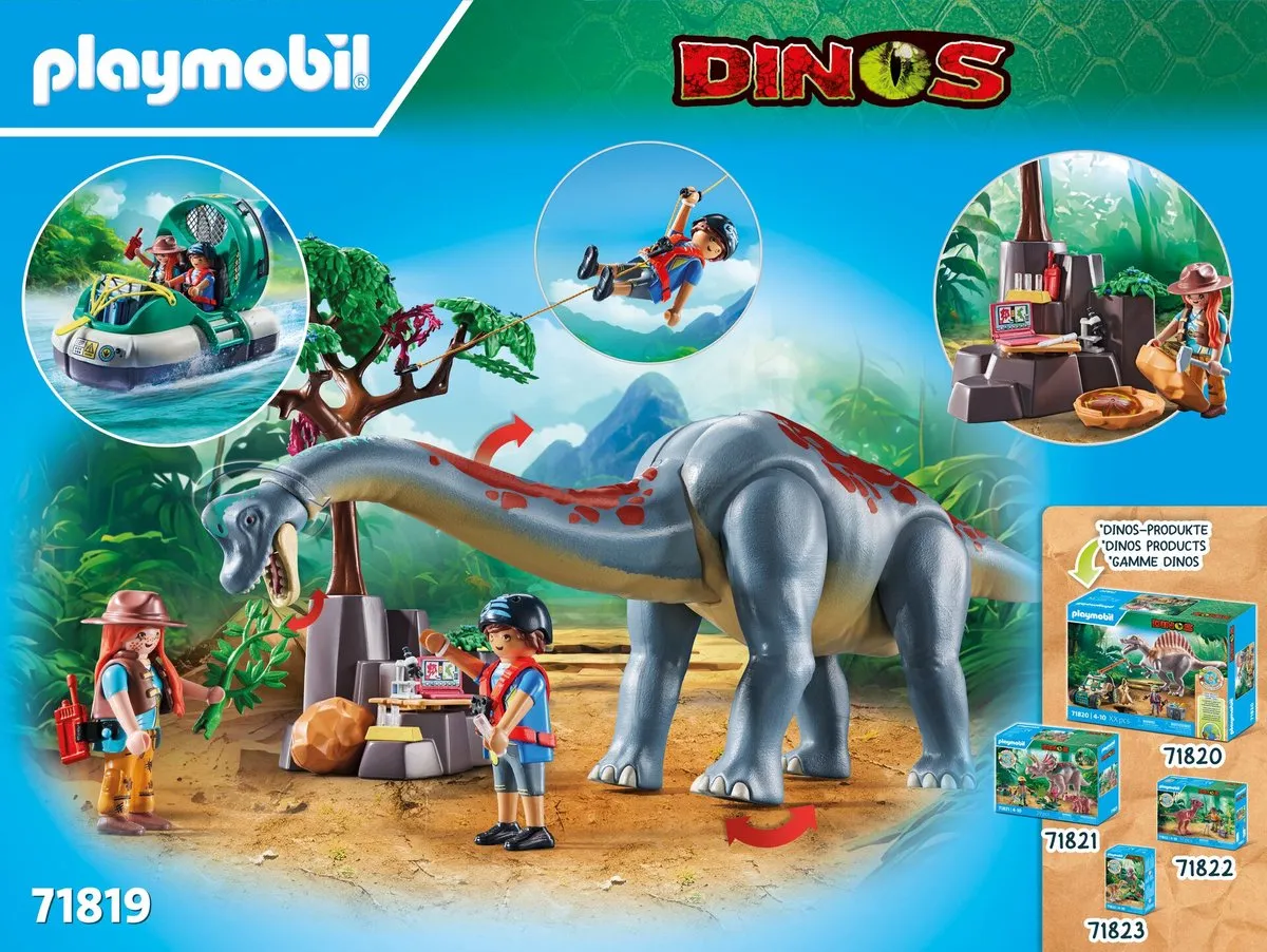 Playmobil Dinos Brachiosaurus met Hovercraft 71819 - Multicolor - afbeelding 6 van 6