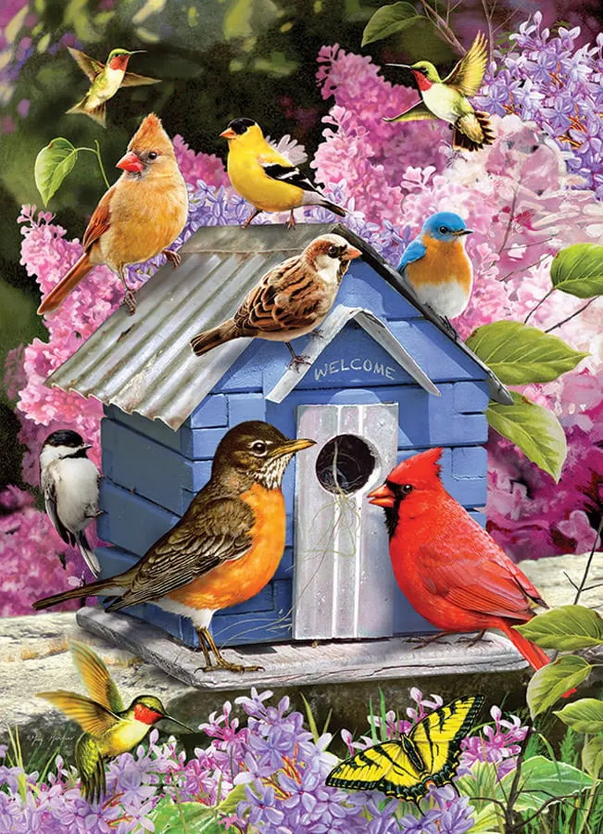 Cobble Hill Vogelhuisje Puzzel 500 Stuks - Multikleuren - afbeelding 2 van 4