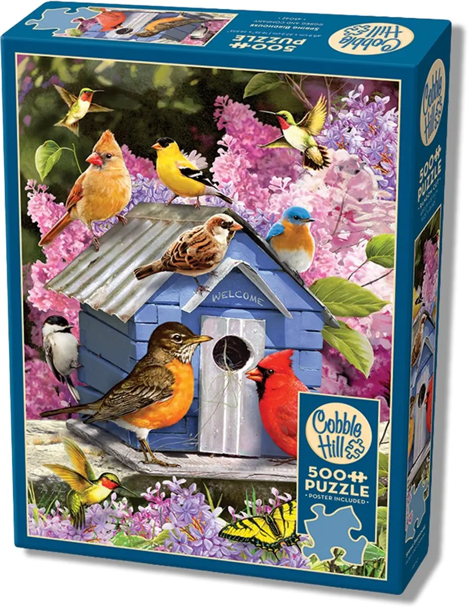 Cobble Hill Vogelhuisje Puzzel 500 Stuks - Multikleuren - afbeelding 4 van 4