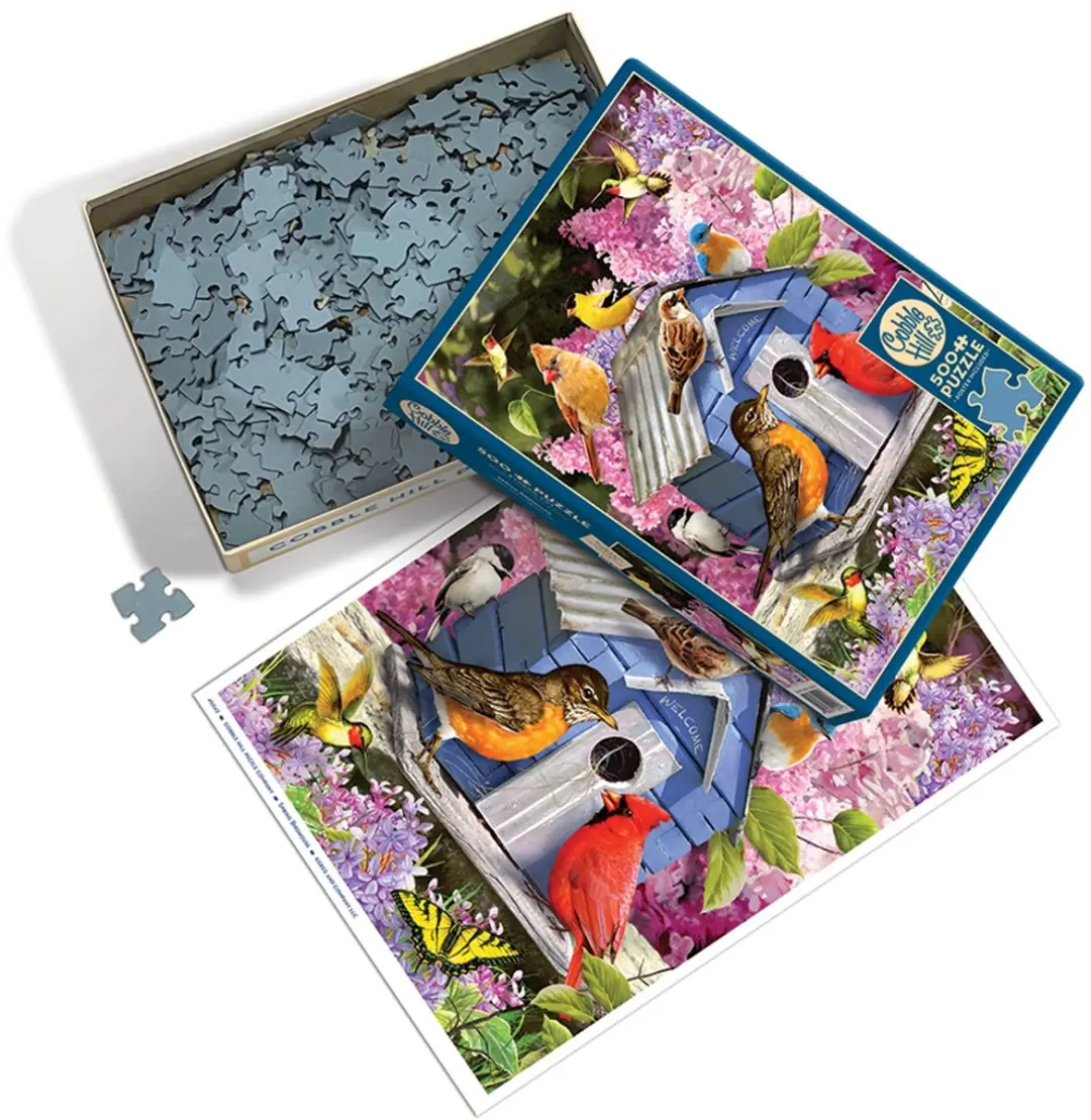 Cobble Hill Vogelhuisje Puzzel 500 Stuks - Multikleuren - afbeelding 3 van 4