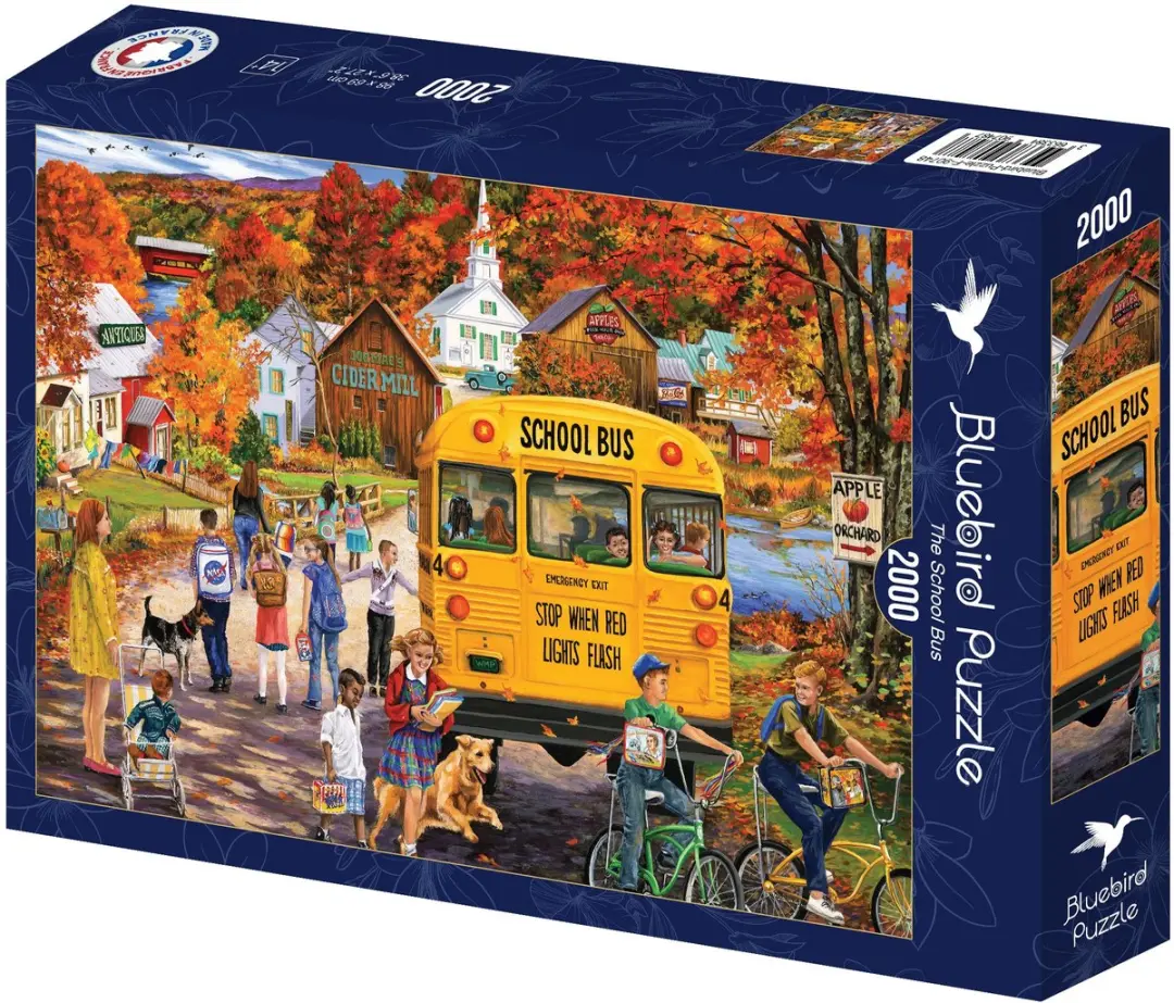 Bluebird Puzzle The School Bus Legpuzzel 2000 Stuks - Meerkleurig