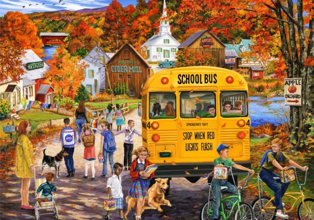 Bluebird Puzzle The School Bus Legpuzzel 2000 Stuks