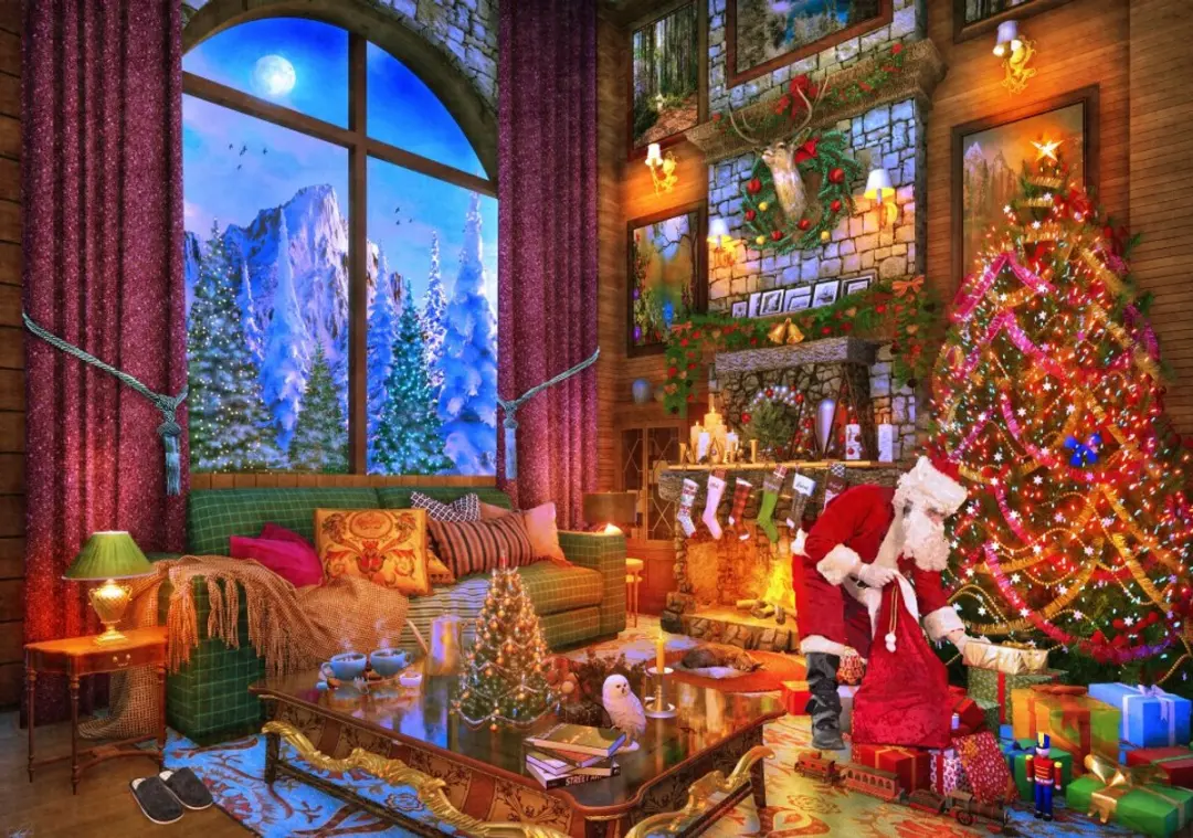 Bluebird Puzzle kerst puzzel Christmas Lodge