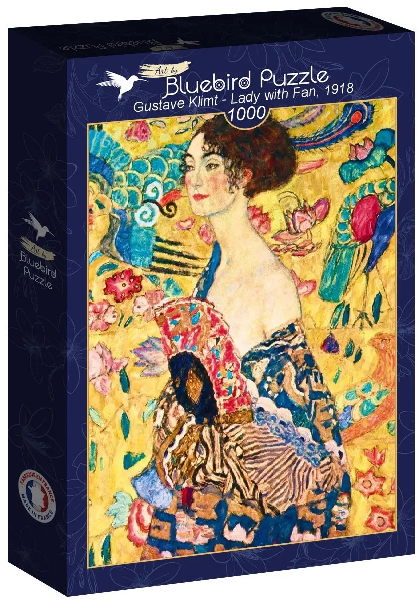 Bluebird Puzzle Gustave Klimt Lady with Fan 1000 Stuks - 1000 Puzzeldelen