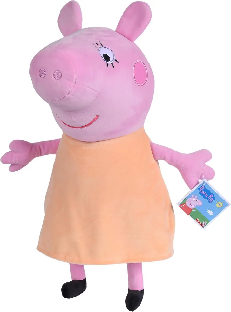 Simba Peppa Pig Mama Pig Knuffel 35cm - Roze - afbeelding 4 van 6