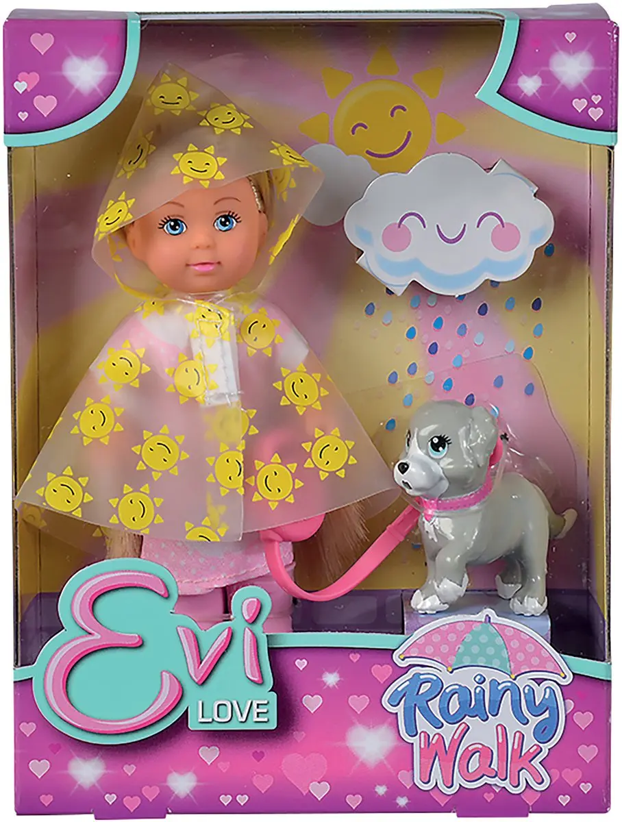 Simba Evi Love Rainy Walk Pop - Meerkleurig - afbeelding 6 van 6