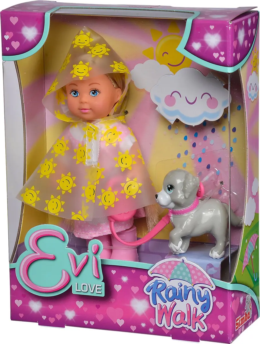 Simba Evi Love Rainy Walk Pop - Meerkleurig - afbeelding 3 van 6