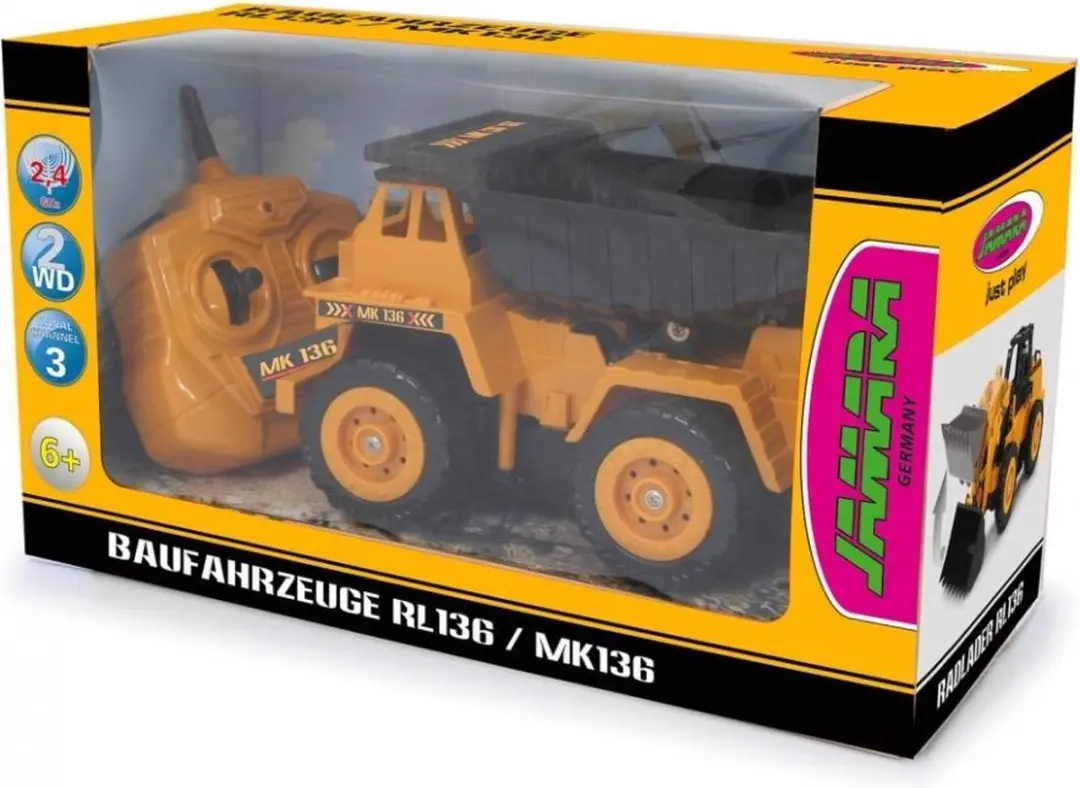 Jamara RC Kieper Vrachtwagen MK136 1:36 - Geel - 2,4GHz