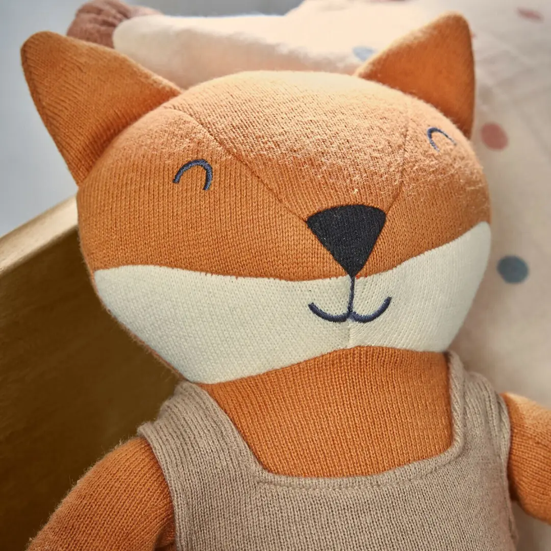Loberon Knuffeltje Fuzzlin - Oranje/Grijs
