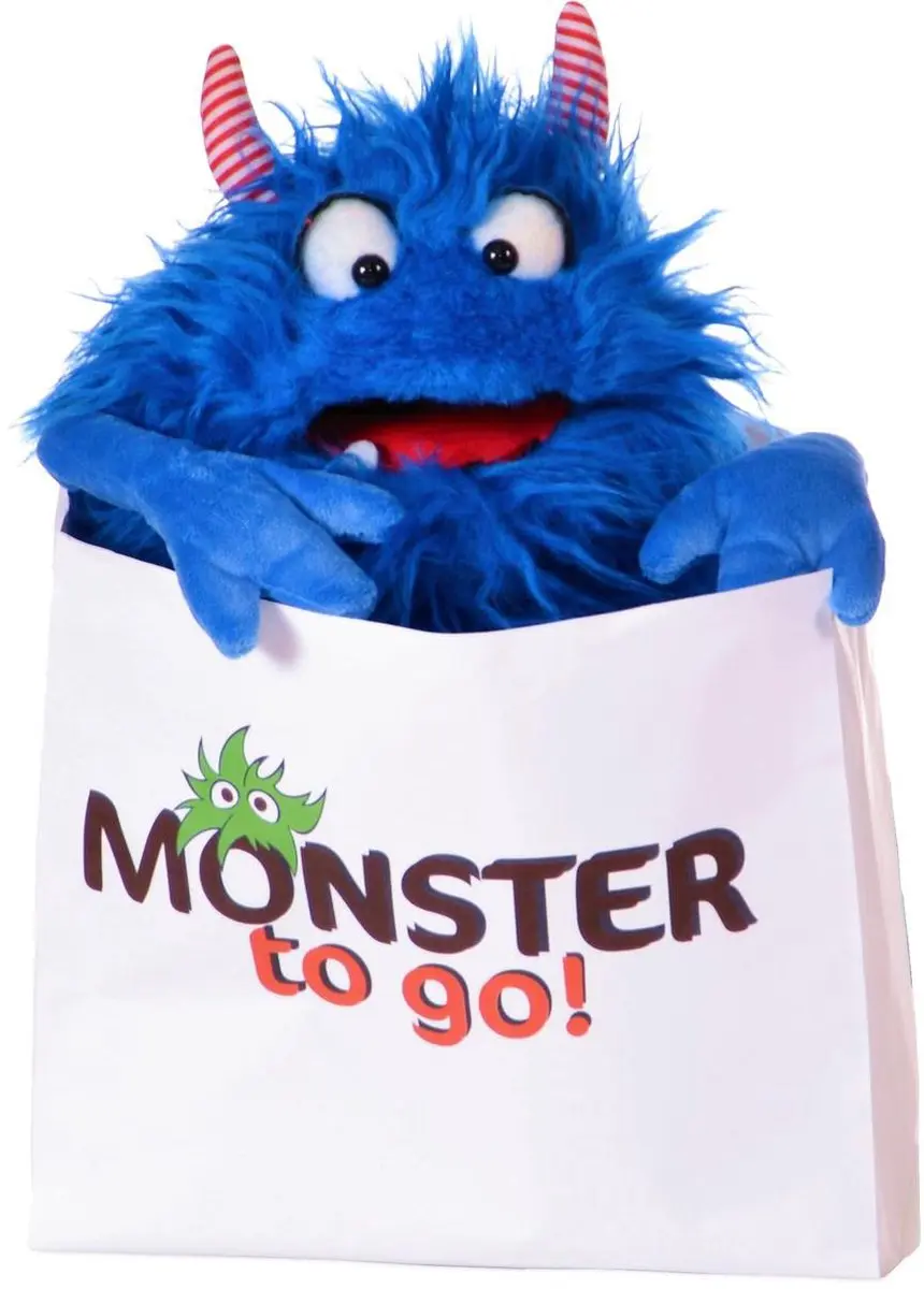 Living Puppets Schmackes Handpop 35cm Blauw - W776