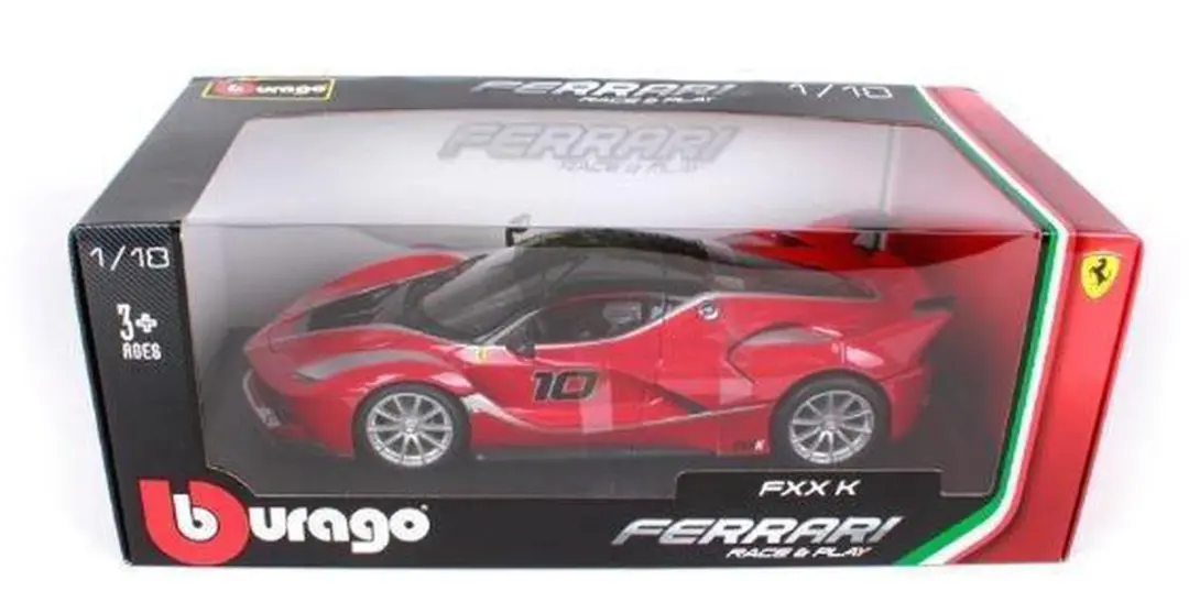 Bburago Ferrari FXX-K 1:18 Auto - Rood - afbeelding 4 van 6