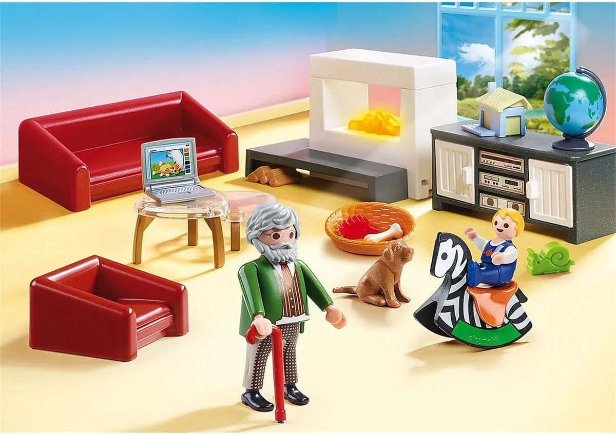 Playmobil Huiskamer met Openhaard 70207 - Multicolor