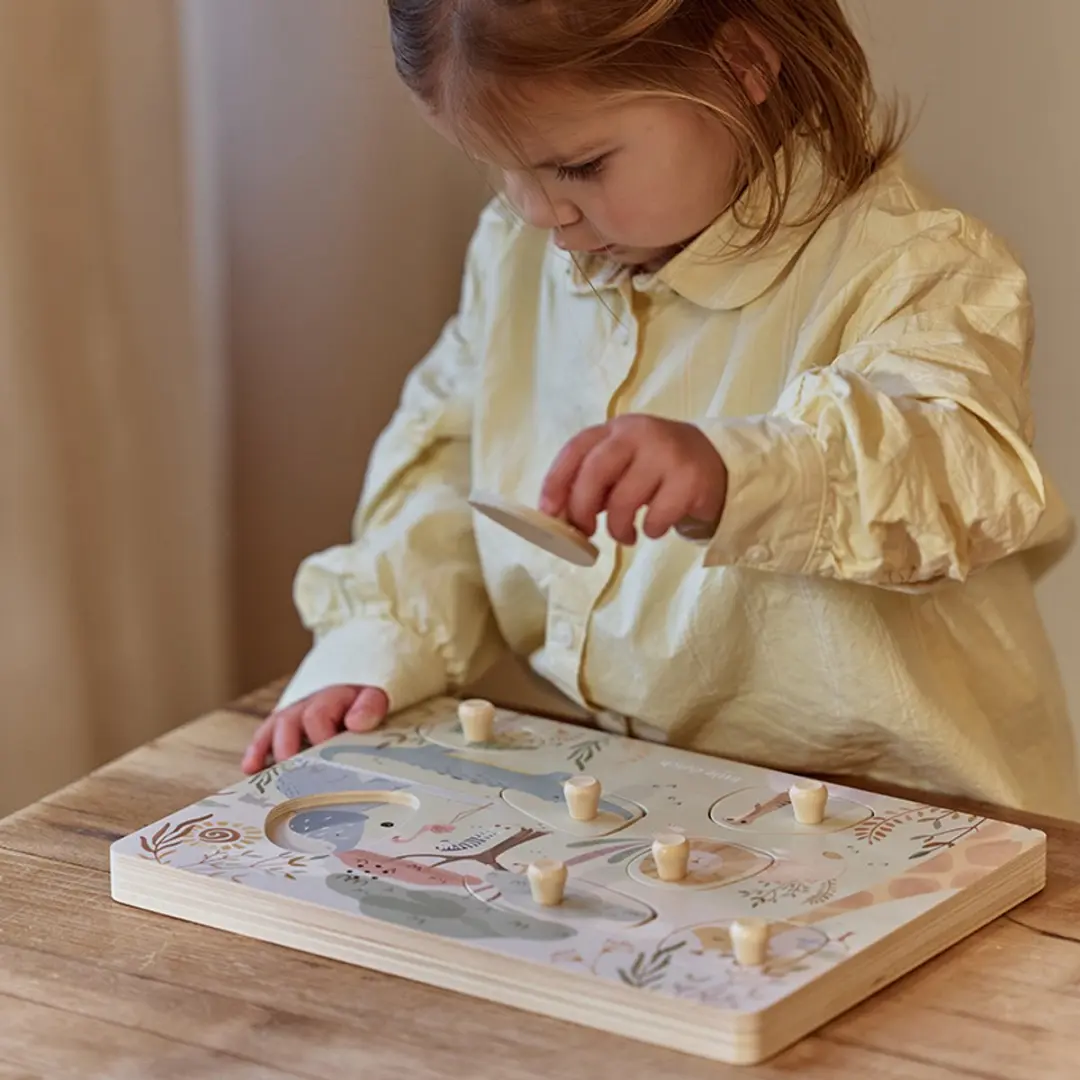 Little Dutch Geluidenpuzzel Safari Friends LD7440 - 7 Stuks - Multicolor - afbeelding 6 van 6