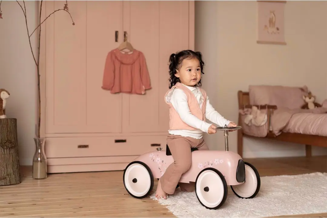 Little Dutch Retro Loopauto - Roze - afbeelding 2 van 6