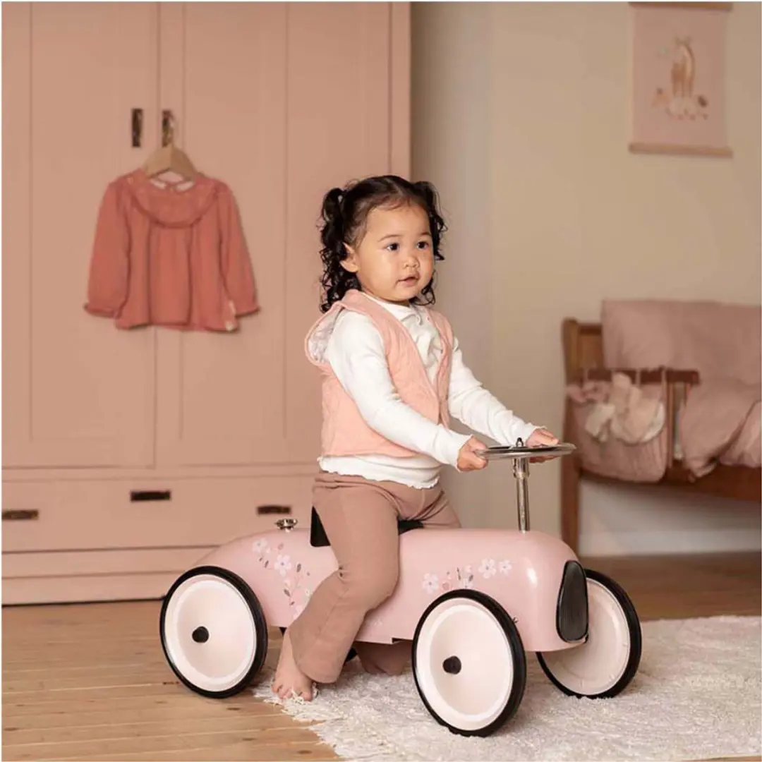 Little Dutch Retro Loopauto - Roze - afbeelding 5 van 6